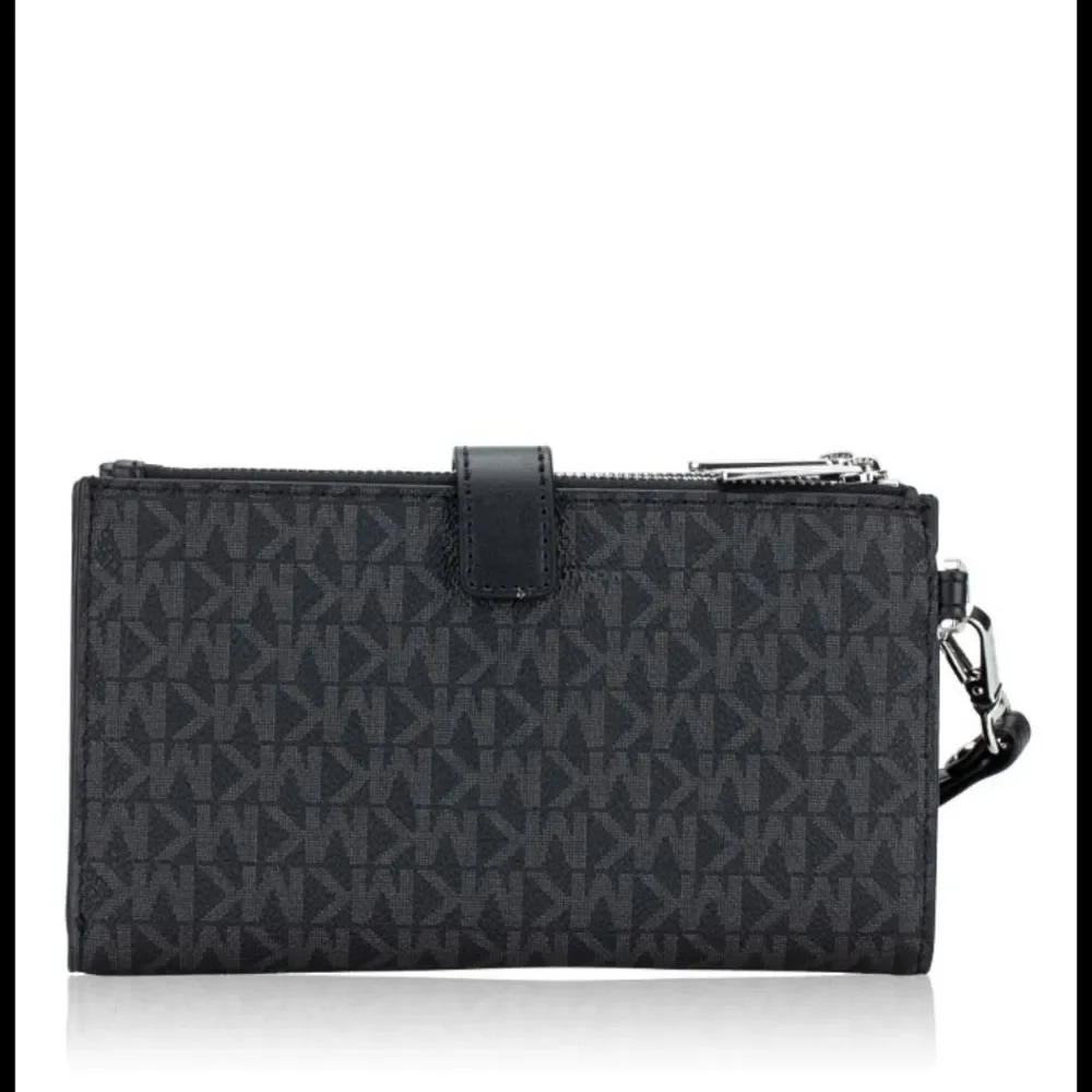 Michael Kors MK Logo Large Double Zip‎ Wristlet
